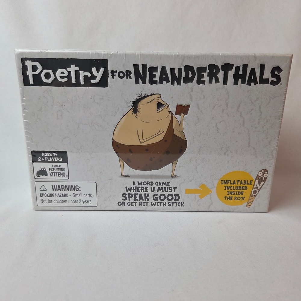 New Sealed Poetry for Neanderthals Word Game Original Edition 2+ players Ages 7+